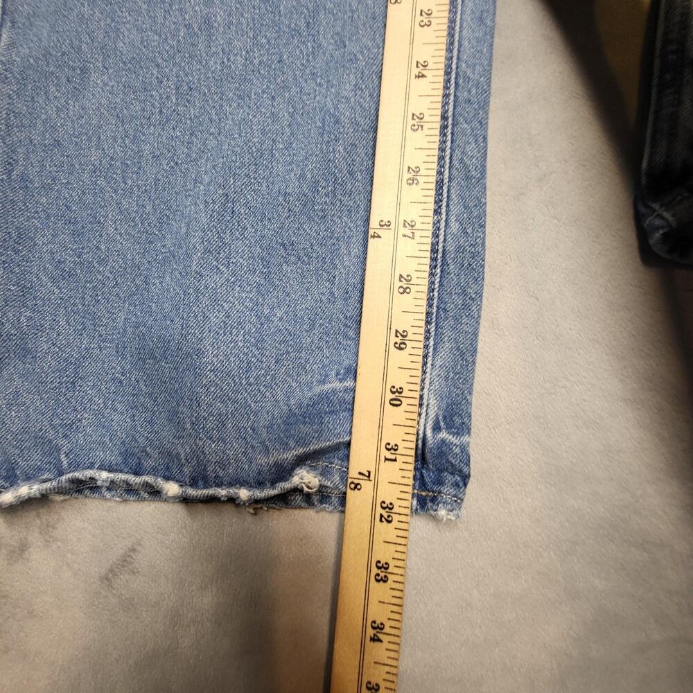 Universal Thread Jeans Womens 12 Blue Mid Rise 90s Baggy Wide-Leg Distressed - Picture 8 of 11